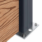 vidaXL Zaunelement 6 pcs WPC und Aluminium Braun