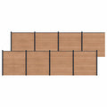 vidaXL Zaunelement 8 pcs WPC und Aluminium Braun