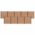 vidaXL Zaunelement 9 pcs WPC und Aluminium Braun