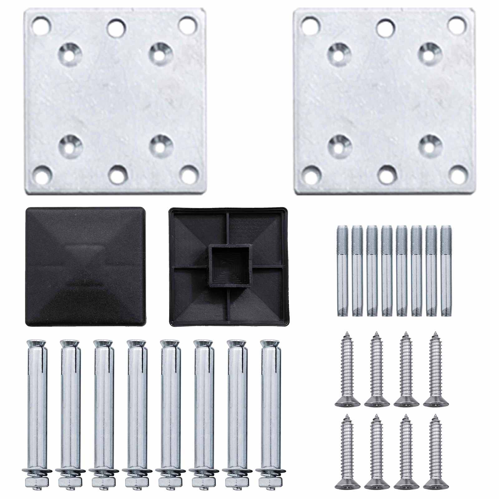 vidaXL Zaunelement 10 pcs WPC und Aluminium Braun