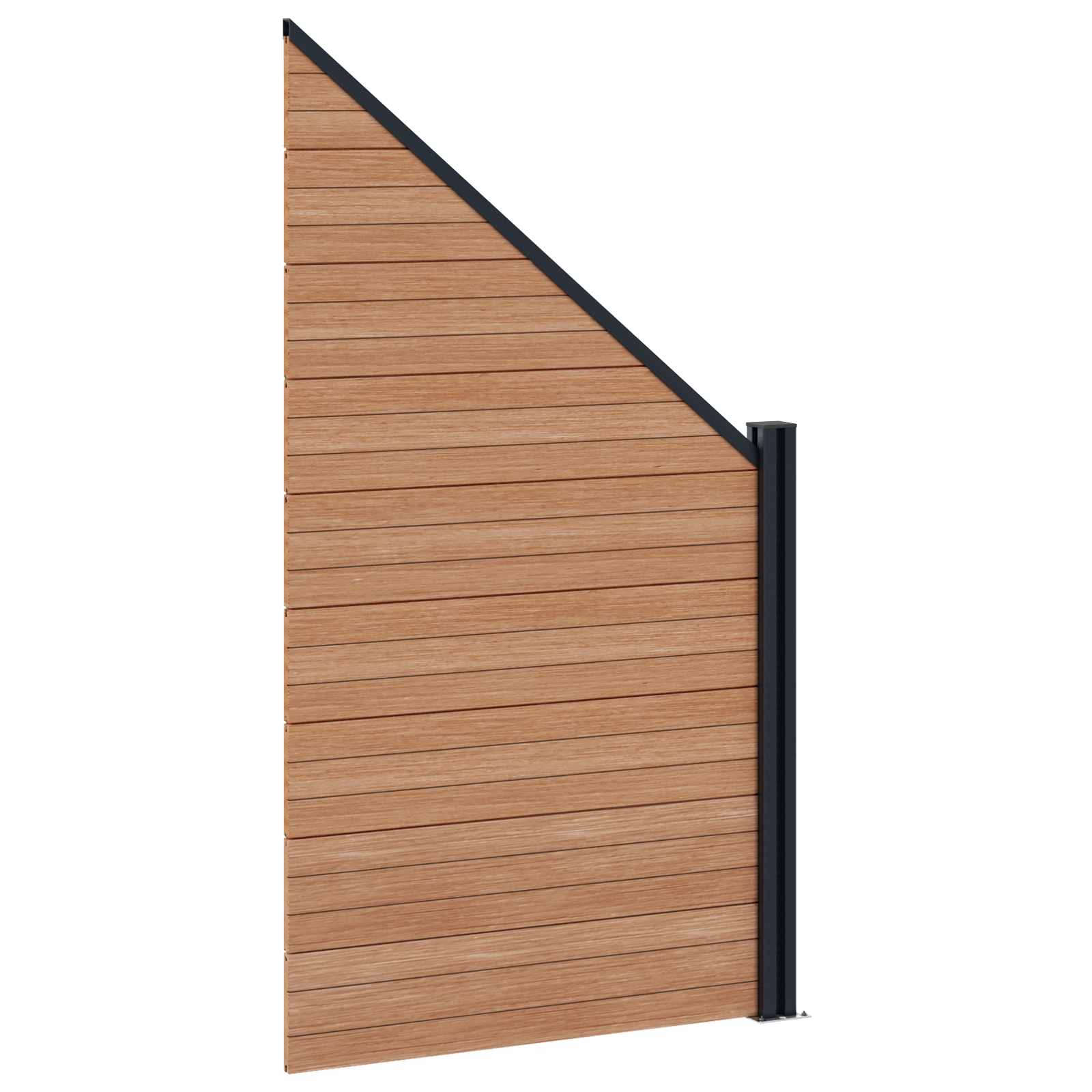 vidaXL Zaunelement 11 pcs WPC und Aluminium Braun