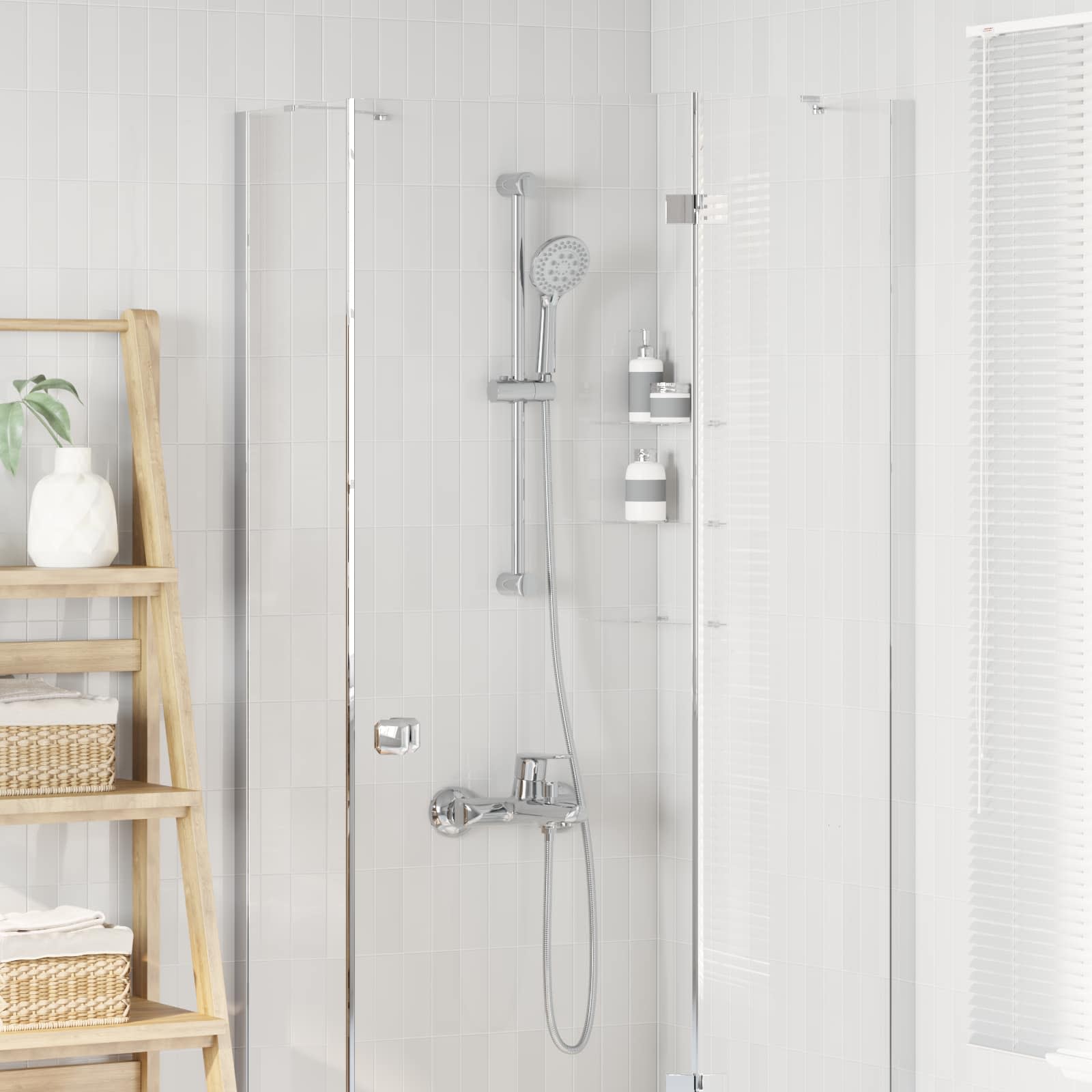 vidaXL Duschsystem-Set Chrom 71 cm Edelstahl