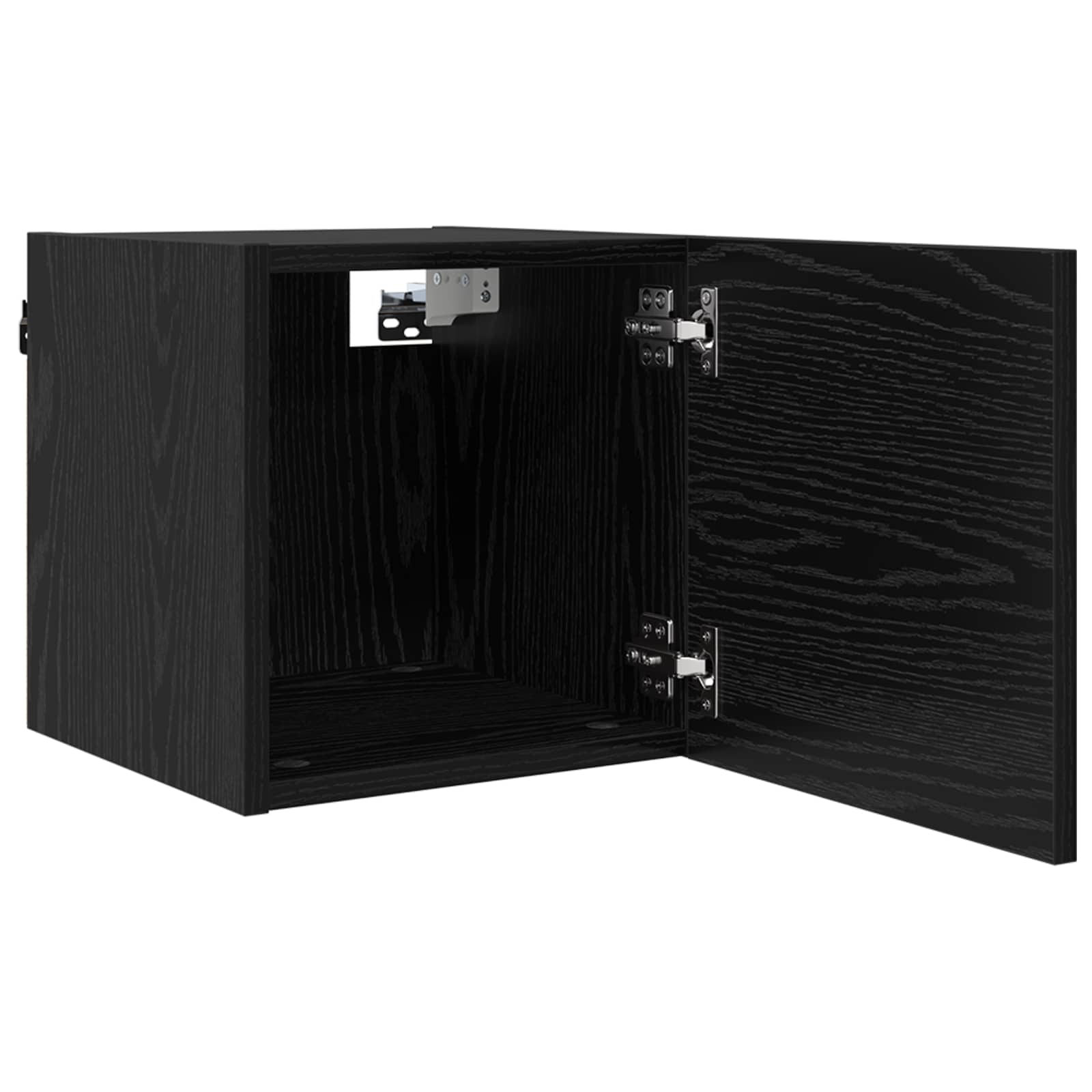 vidaXL Wandmontiertes TV-Regal 4 pcs Schwarze Eiche 30,5 x 30 x 30 cm