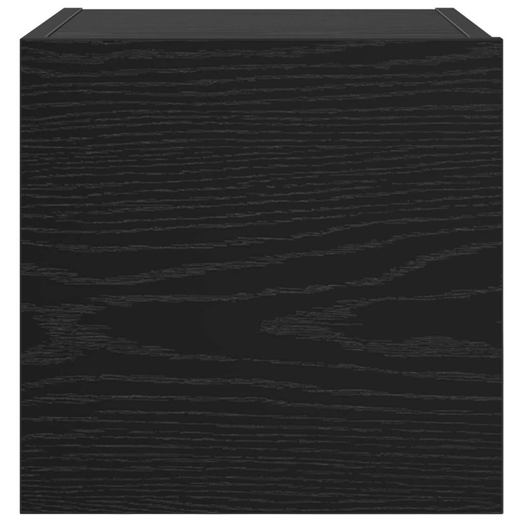 vidaXL Wandmontiertes TV-Regal 4 pcs Schwarze Eiche 30,5 x 30 x 30 cm