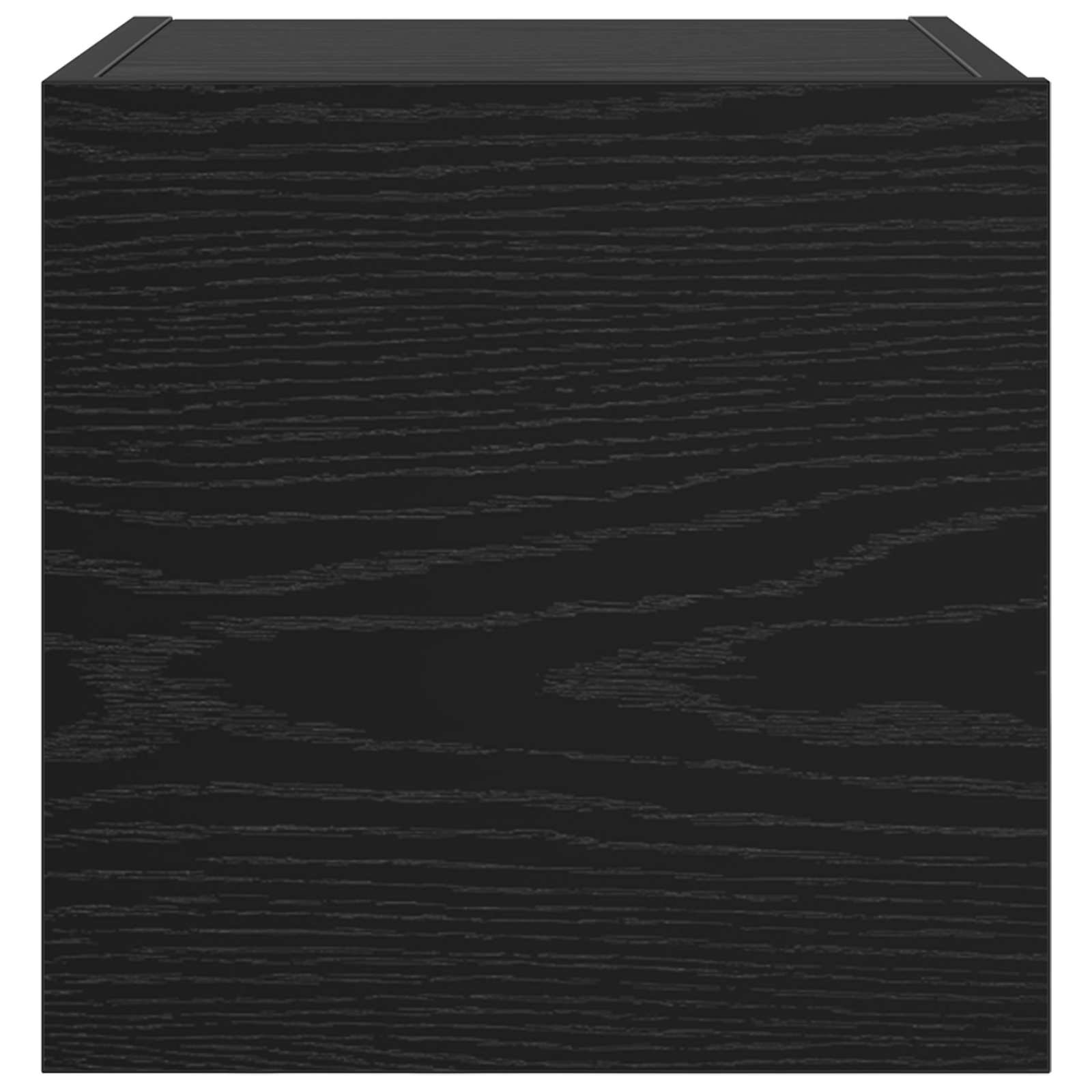 vidaXL Wandmontiertes TV-Regal 4 pcs Schwarze Eiche 30,5 x 30 x 30 cm