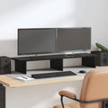 vidaXL Monitor Halterung Schwarze Eiche 100 x 27 x 15 cm Holzwerkstoff