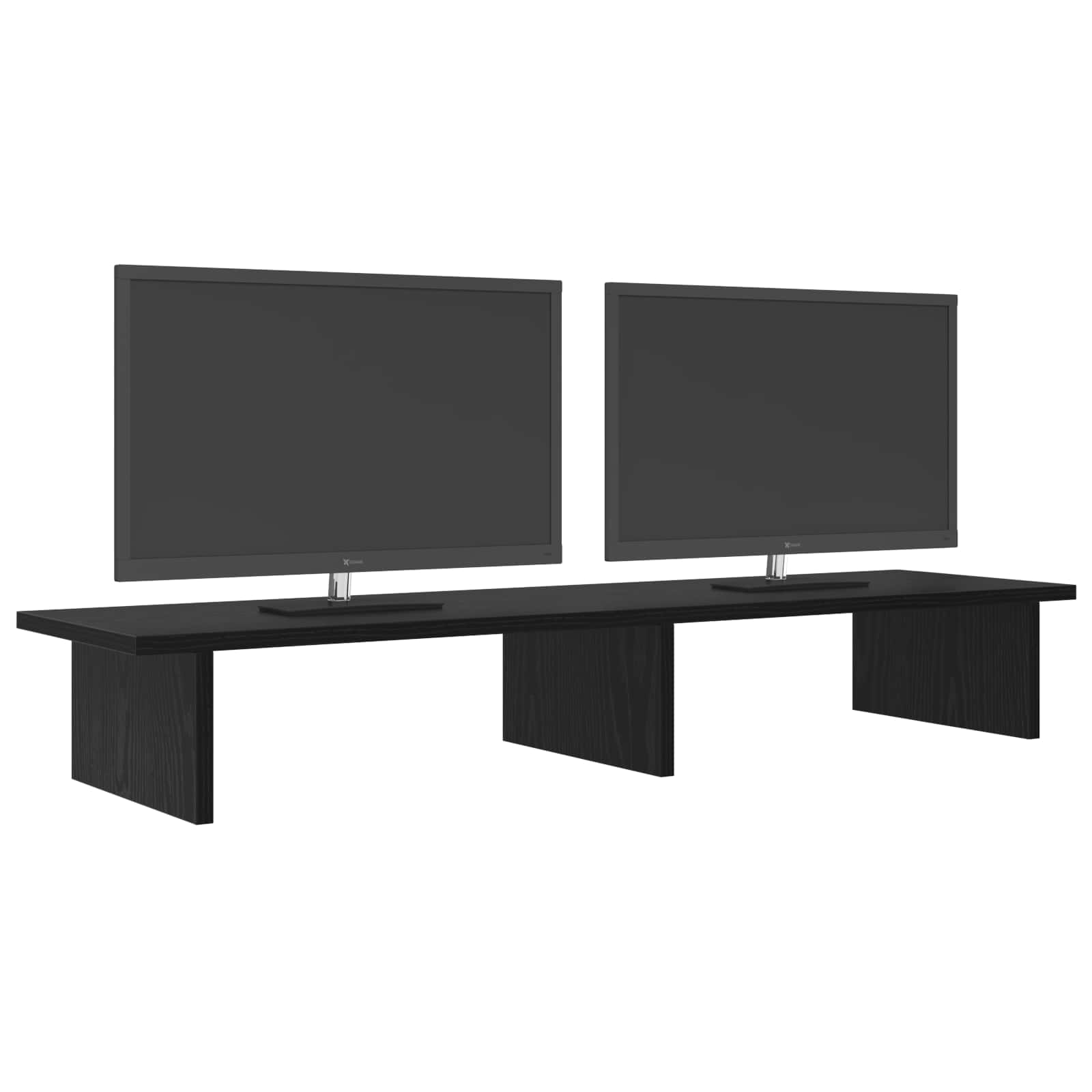 vidaXL Monitor Halterung Schwarze Eiche 100 x 27 x 15 cm Holzwerkstoff