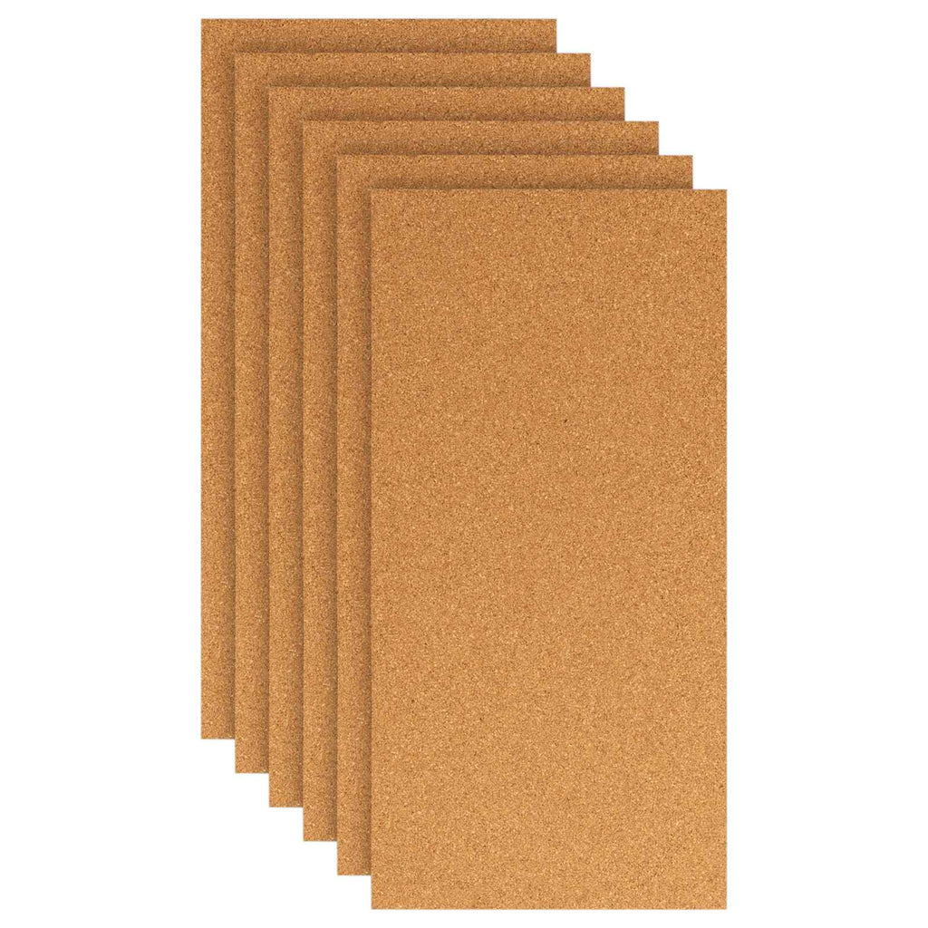 vidaXL Korkplatte 6 pcs 100 x 50 x 1 cm Kork Braun