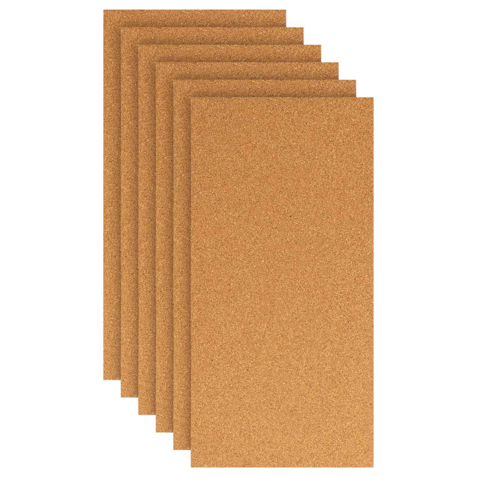 vidaXL Korkplatte 6 pcs 100 x 50 x 1 cm Kork Braun