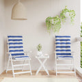 vidaXL Kissen für draußen 2 pcs Blau und Weiß 120 x 50 x 7 cm Stoff