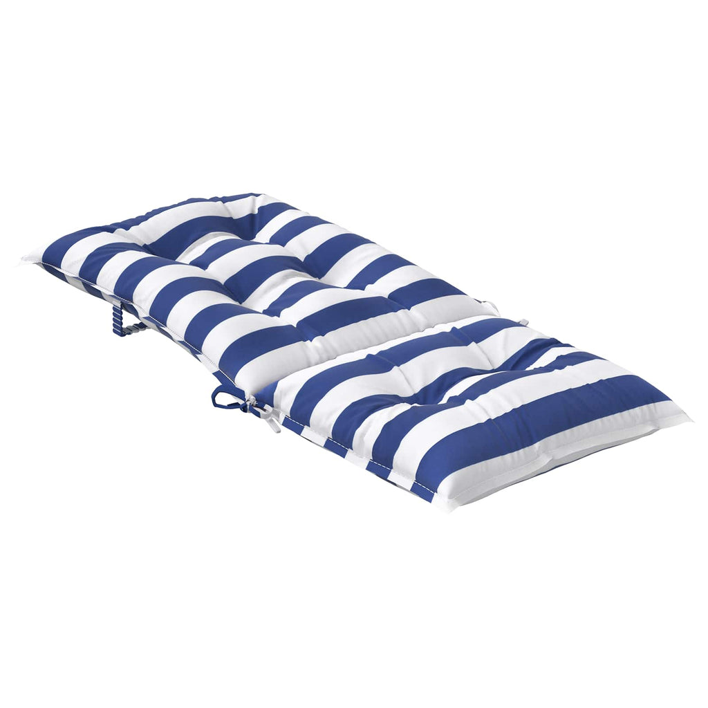 vidaXL Kissen für draußen 4 pcs Blau und Weiß 120 x 50 x 7 cm Stoff