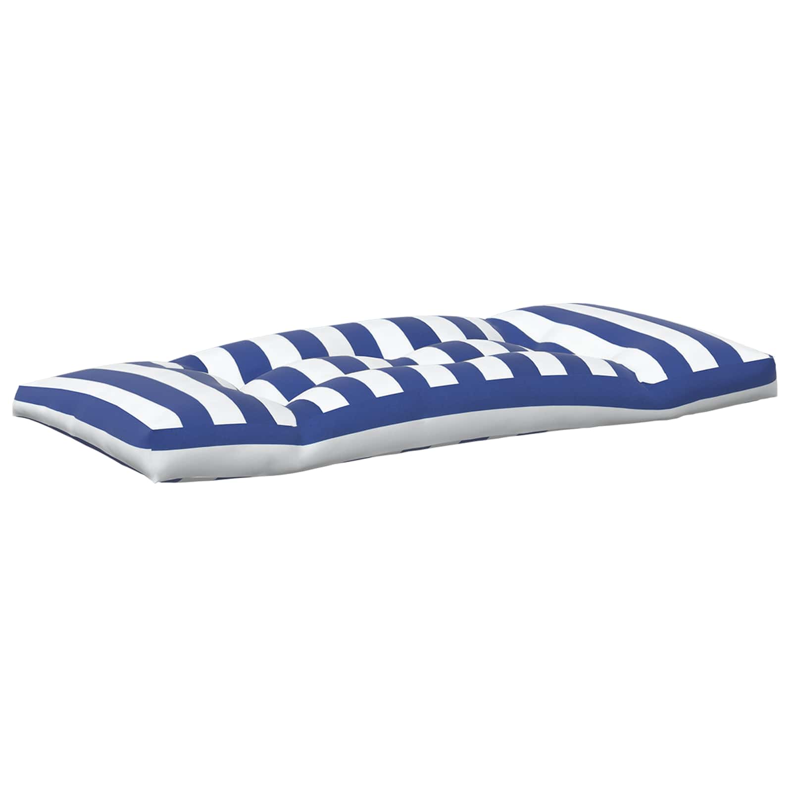 vidaXL Kissen für draußen 3 pcs Blau und Weiß 103 x 58 x 10 cm Stoff