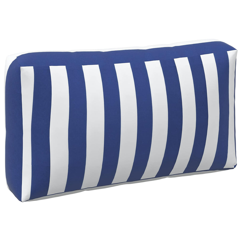 vidaXL Kissen für draußen 3 pcs Blau und Weiß 103 x 58 x 10 cm Stoff