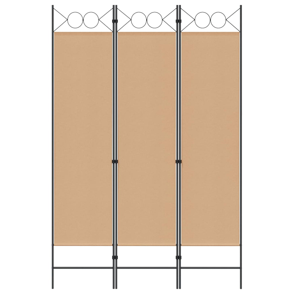 vidaXL 3-teiliger Raumteiler Beige 120 x 180 cm Stoff