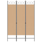 vidaXL 3-teiliger Raumteiler Beige 120 x 180 cm Stoff