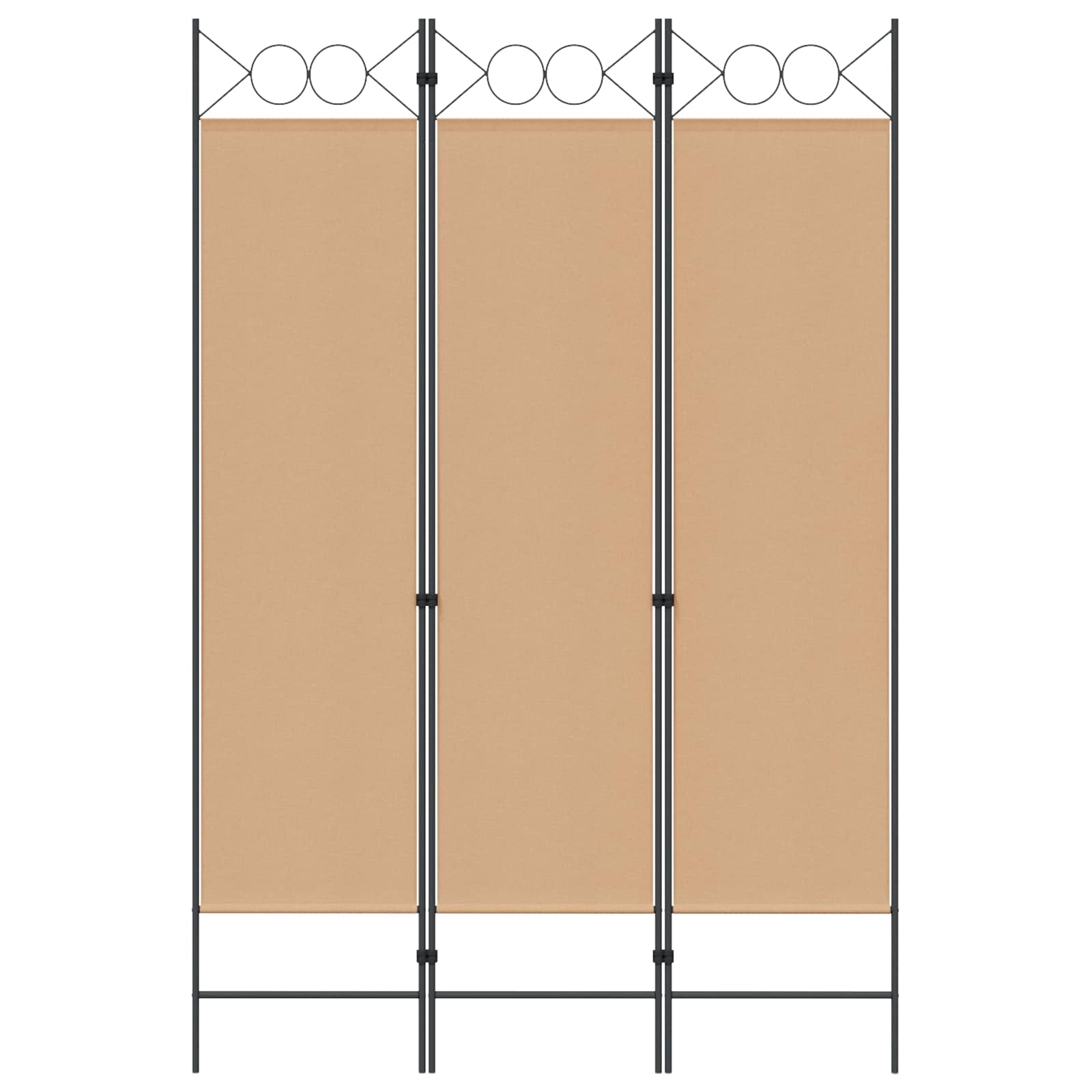 vidaXL 3-teiliger Raumteiler Beige 120 x 180 cm Stoff