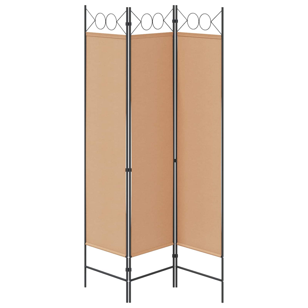 vidaXL 3-teiliger Raumteiler Beige 120 x 180 cm Stoff