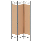 vidaXL 3-teiliger Raumteiler Beige 120 x 180 cm Stoff