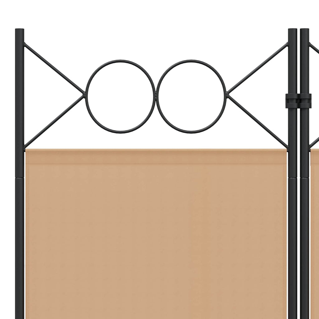 vidaXL 4-teiliger Raumteiler Beige 160 x 180 cm Stoff