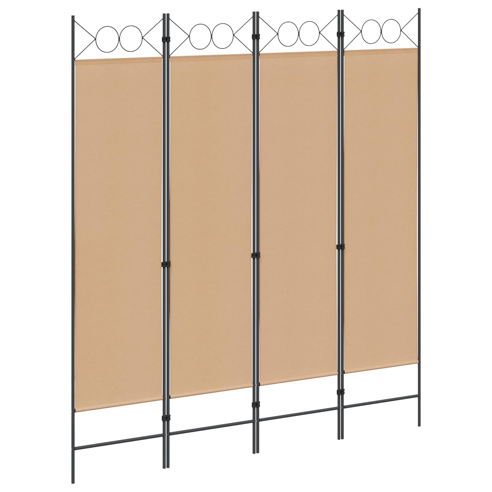 vidaXL 4-teiliger Raumteiler Beige 160 x 180 cm Stoff
