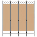vidaXL 4-teiliger Raumteiler Beige 160 x 180 cm Stoff