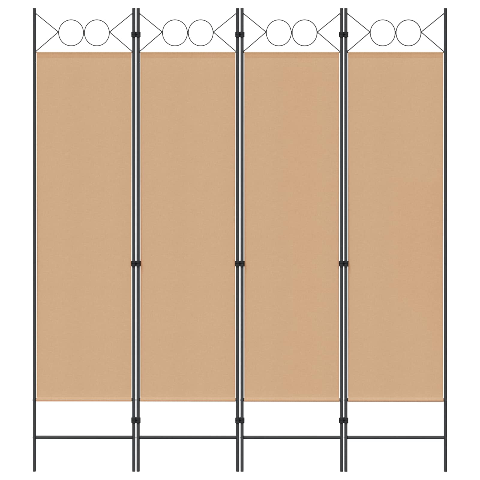 vidaXL 4-teiliger Raumteiler Beige 160 x 180 cm Stoff