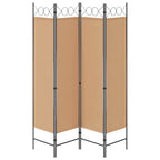 vidaXL 4-teiliger Raumteiler Beige 160 x 180 cm Stoff