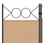 vidaXL 5-teiliger Raumteiler Beige 200 x 180 cm Stoff