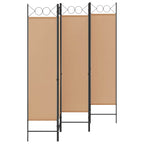 vidaXL 5-teiliger Raumteiler Beige 200 x 180 cm Stoff