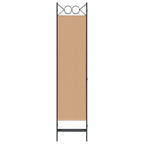 vidaXL 5-teiliger Raumteiler Beige 200 x 180 cm Stoff