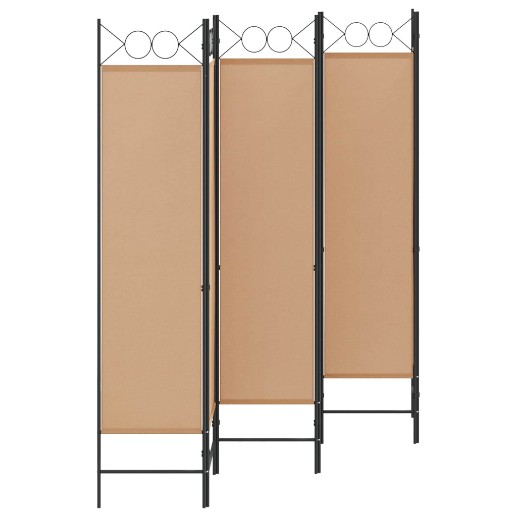 vidaXL 6-teiliger Raumtrenner Beige 240 x 180 cm Stoff