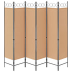 vidaXL 6-teiliger Raumtrenner Beige 240 x 180 cm Stoff