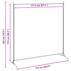vidaXL Einzel Panel Raumteiler Beige 175 x 180 cm Stoff