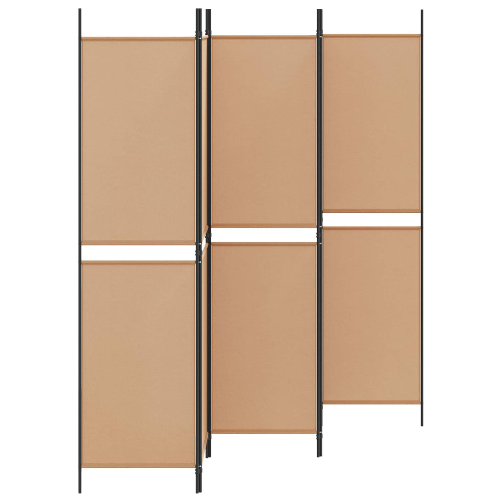 vidaXL 5-Panel Raumteiler Beige 250 x 200 cm Stoff