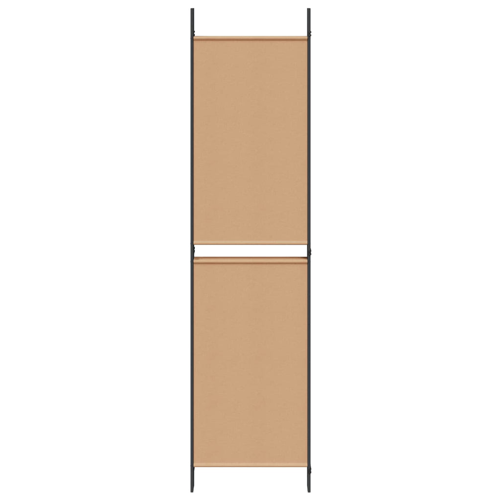 vidaXL 5-Panel Raumteiler Beige 250 x 200 cm Stoff