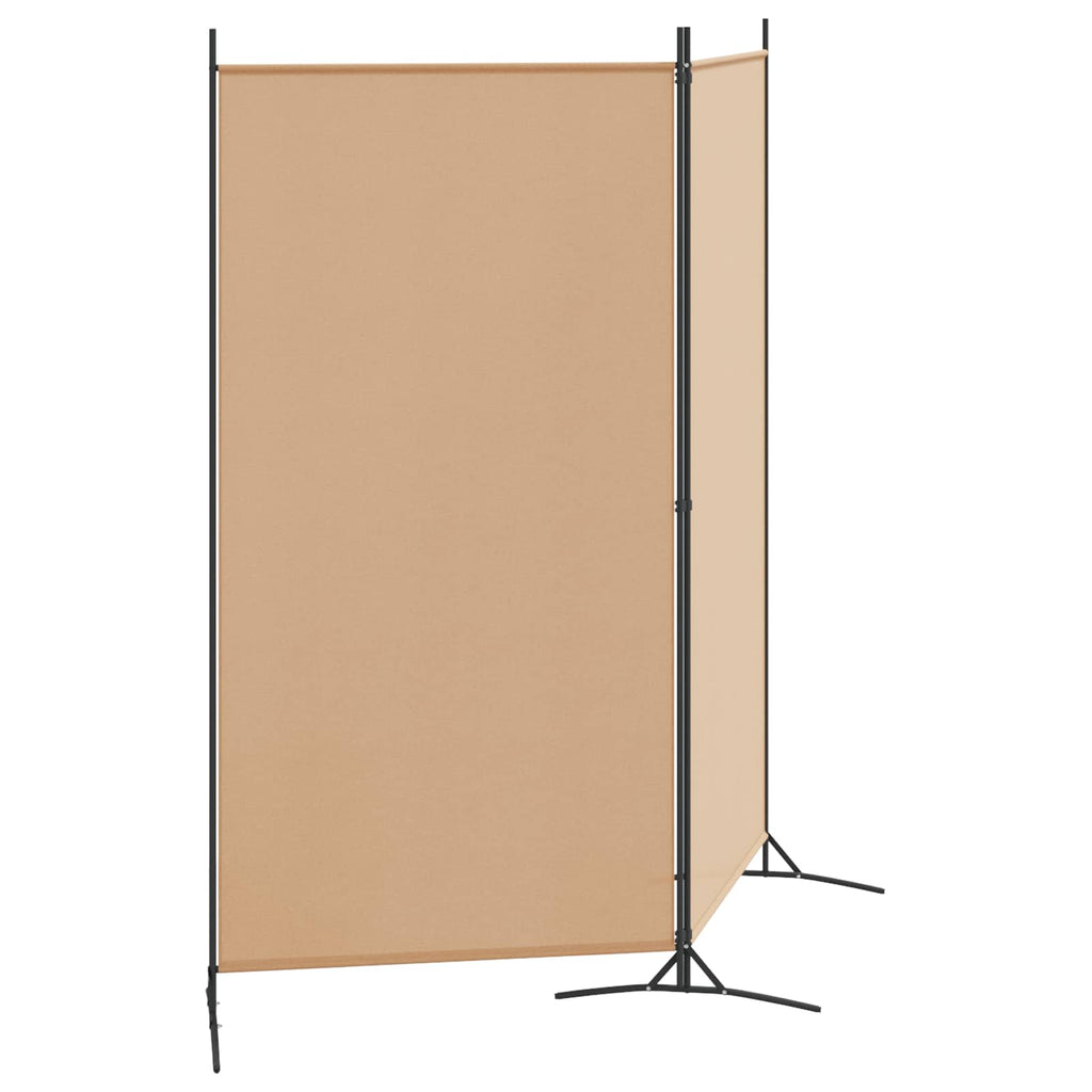 vidaXL 2-teiliger Raumteiler Beige 175 x 180 cm Stoff