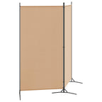 vidaXL 2-teiliger Raumteiler Beige 175 x 180 cm Stoff