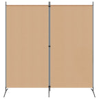 vidaXL 2-teiliger Raumteiler Beige 175 x 180 cm Stoff