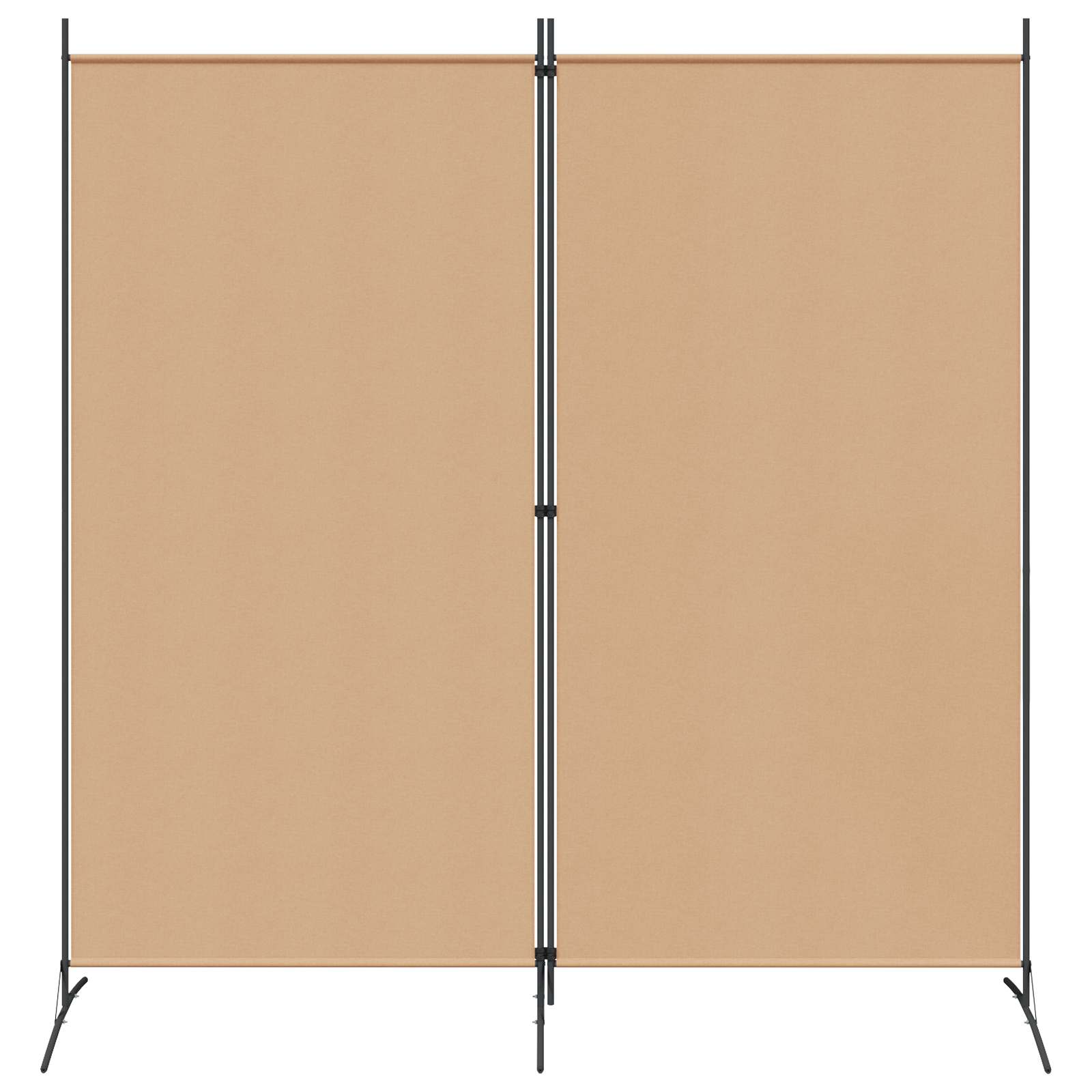 vidaXL 2-teiliger Raumteiler Beige 175 x 180 cm Stoff