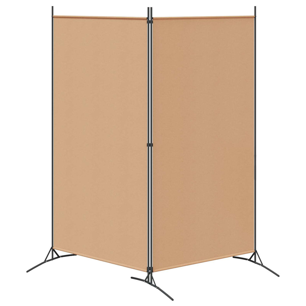 vidaXL 2-teiliger Raumteiler Beige 175 x 180 cm Stoff