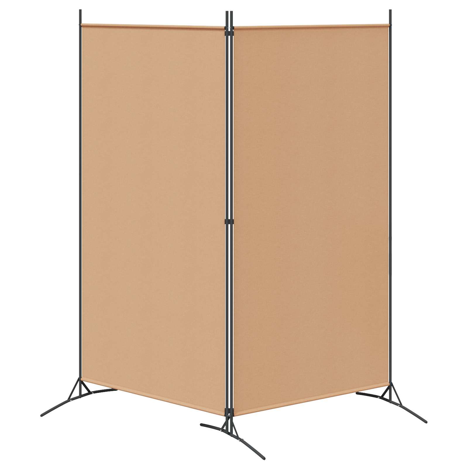 vidaXL 2-teiliger Raumteiler Beige 175 x 180 cm Stoff