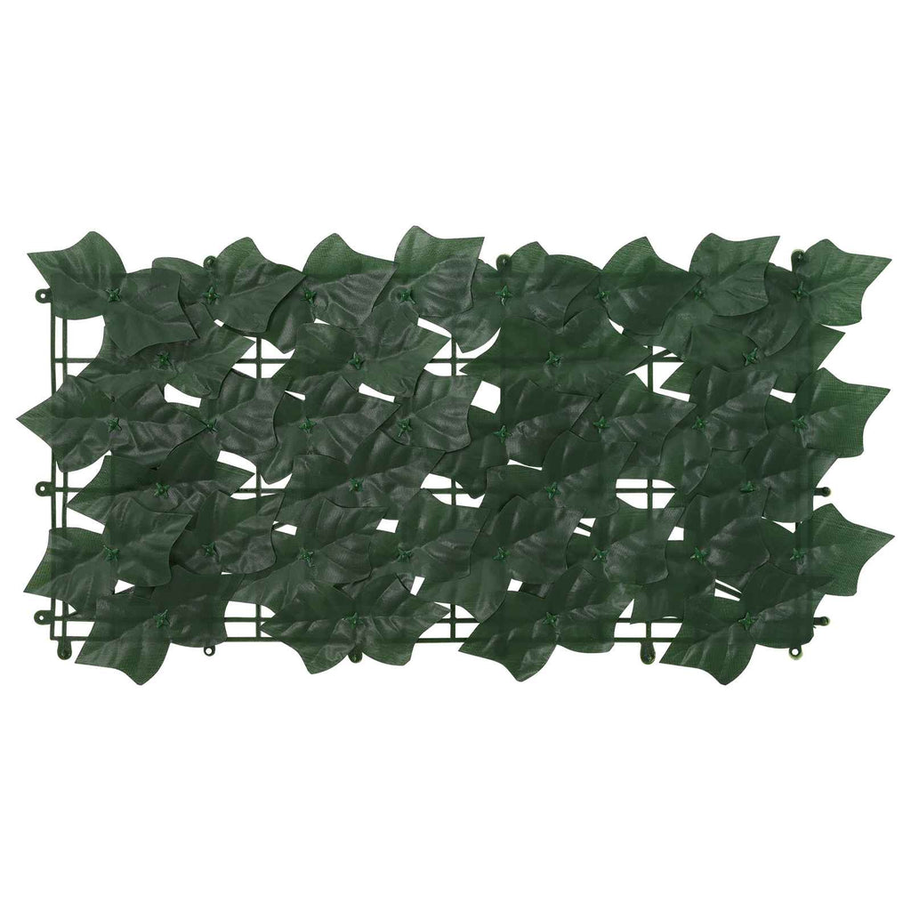 vidaXL Balkonsichtschutz mit Blättern Dunkelgrün 200 x 75 cm