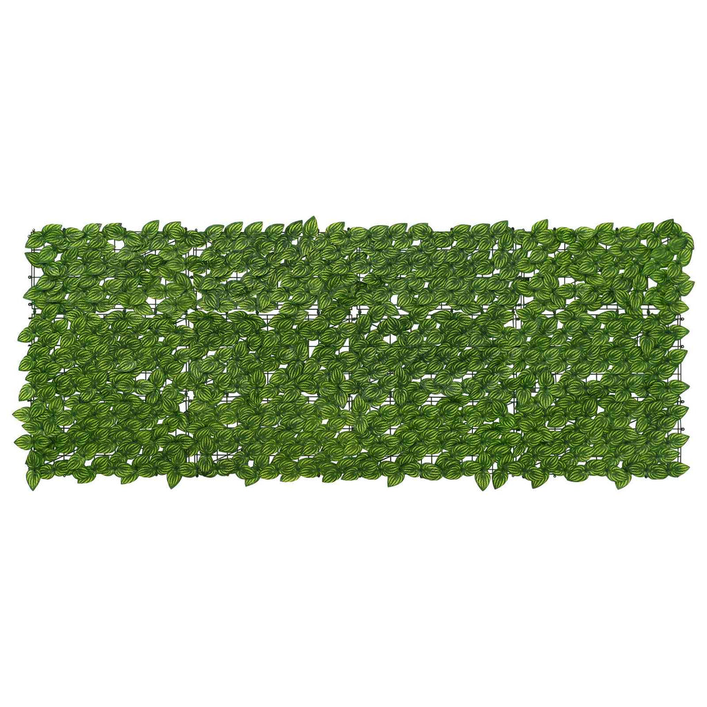 vidaXL Balkonsichtschutz mit Blättern Grün und Gelb 200 x 75 cm