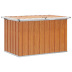 vidaXL Außenlagerbox Holz 109 x 67 x 65 cm Verzinkter Stahl