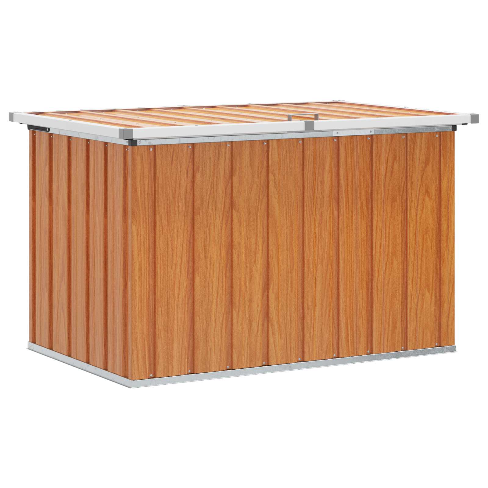 vidaXL Außenlagerbox Holz 109 x 67 x 65 cm Verzinkter Stahl