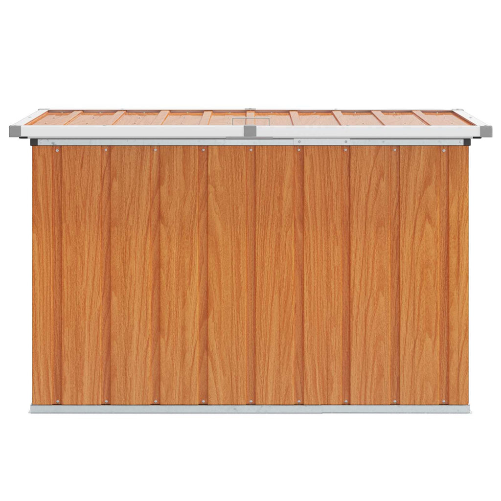 vidaXL Außenlagerbox Holz 109 x 67 x 65 cm Verzinkter Stahl