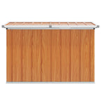 vidaXL Außenlagerbox Holz 109 x 67 x 65 cm Verzinkter Stahl