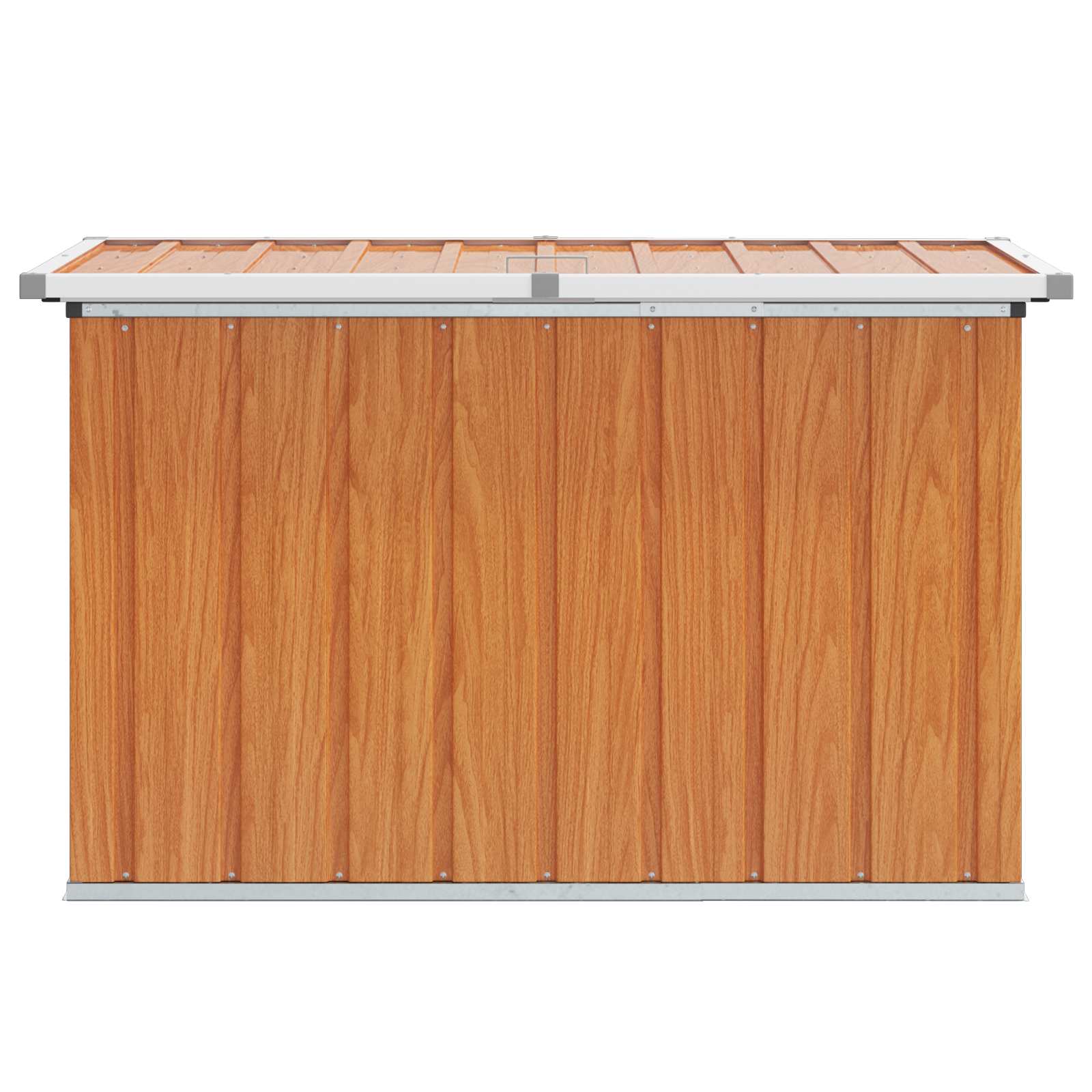 vidaXL Außenlagerbox Holz 109 x 67 x 65 cm Verzinkter Stahl