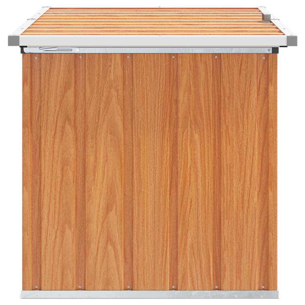 vidaXL Außenlagerbox Holz 109 x 67 x 65 cm Verzinkter Stahl