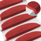 vidaXL Selbstklebende Treppenschoner 15 pcs Rot 80 x 24,5 x 3,5 cm